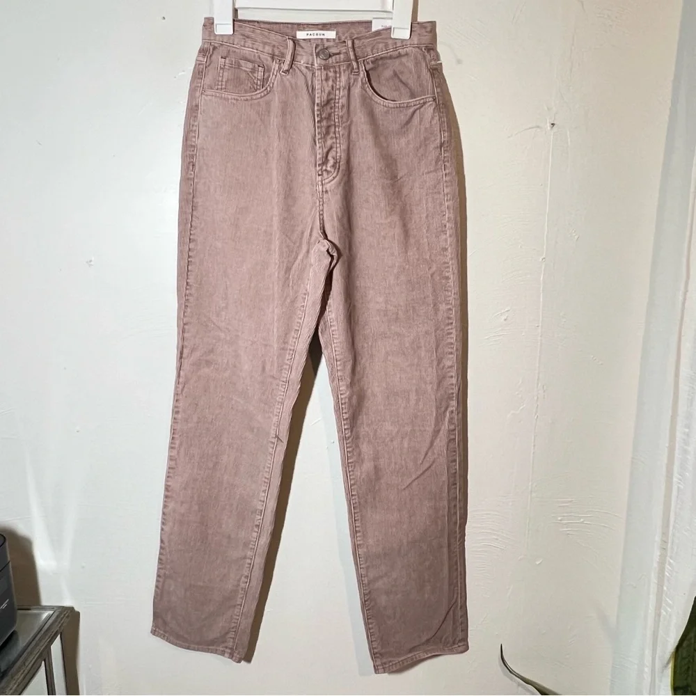 PACSUN Pink Corduroy Dad Ankle Pants Size 26